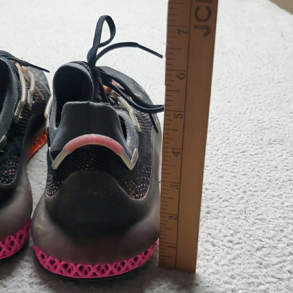 adidas Men's Black Knit Sneakers with Pink and Orange Accents Size 14 - Picture 10 of 10